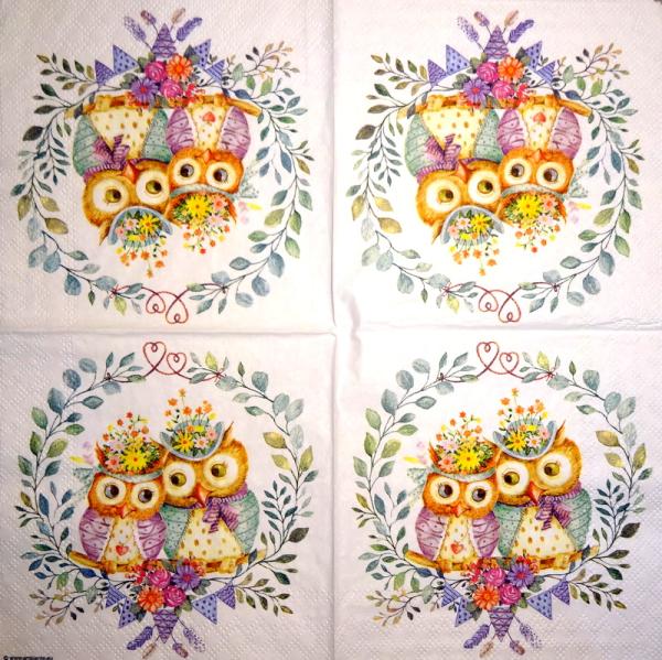 116 Owls - ply - Kalamazoo - CS - 24x24cm